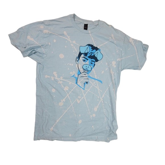 Artist Charles Gitnick End Gun Violence T-Shirt Paint Splatter Portrait Sz M - Picture 1 of 16